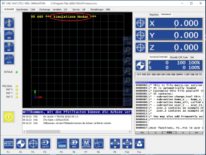 CNC-Simulationsmodus-markiert